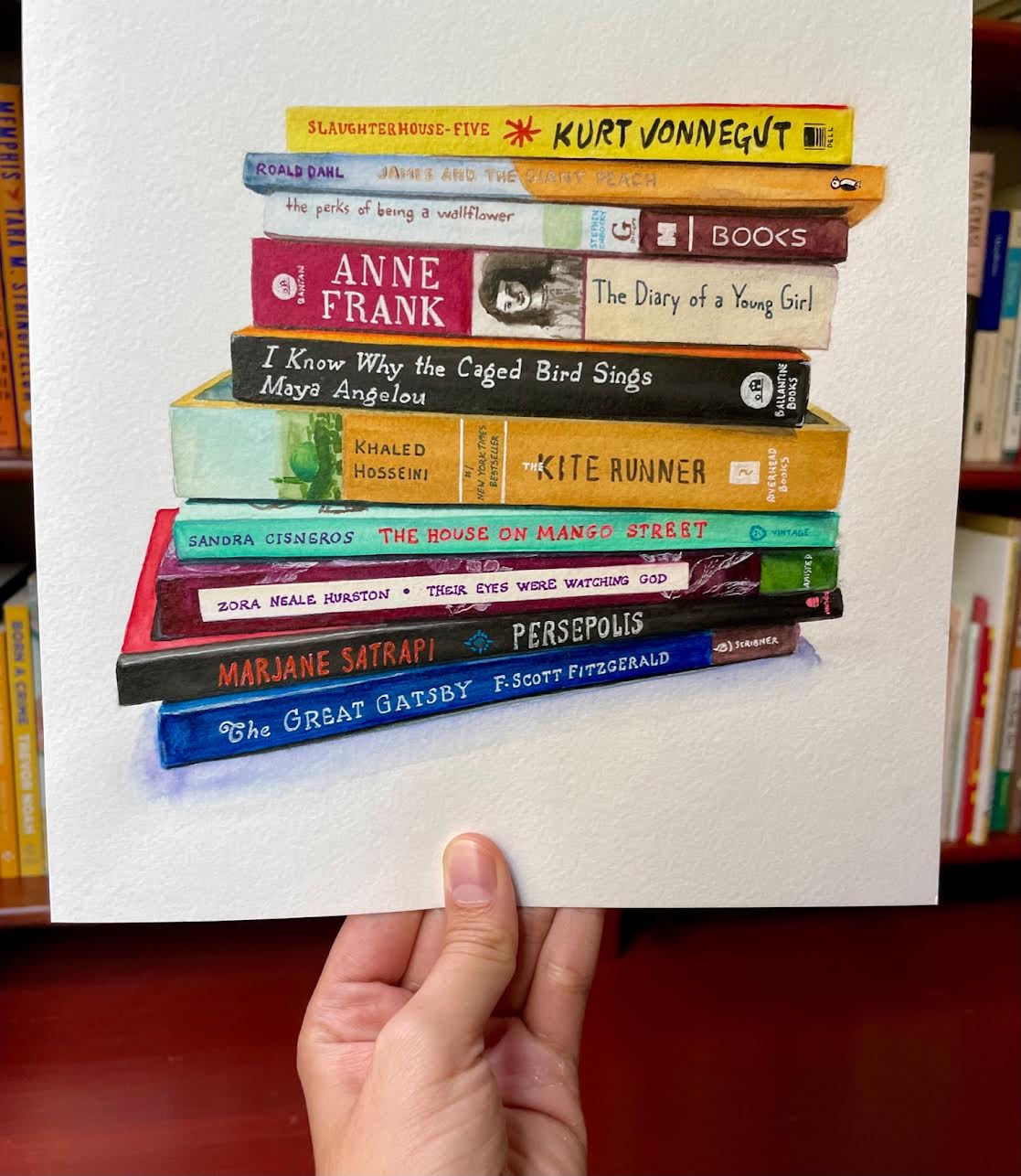 Gina's Favorite Banned Books Stack print