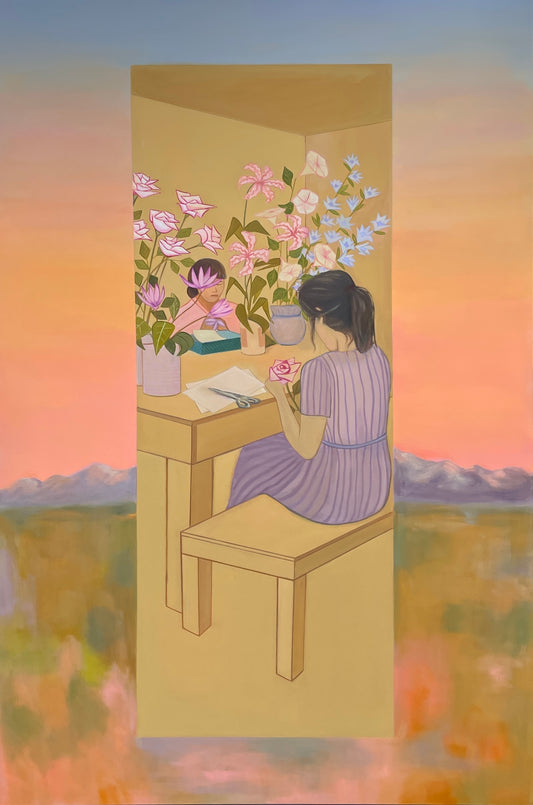 Folding Flowers in Manzanar print