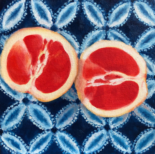 Grapefruit on Shibori